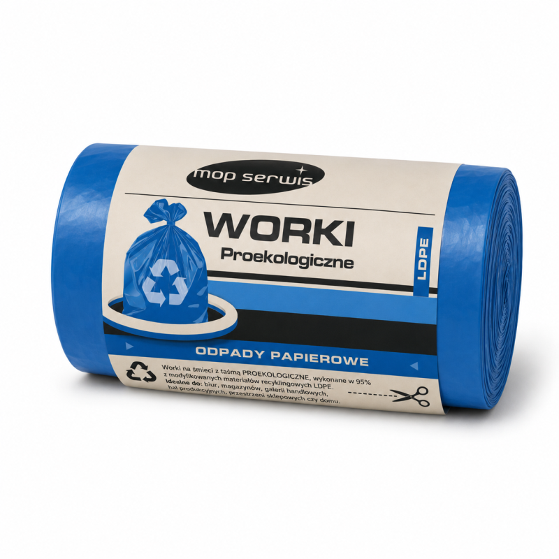 Worki na śmieci 240L LDPE Niebieskie 10 szt.